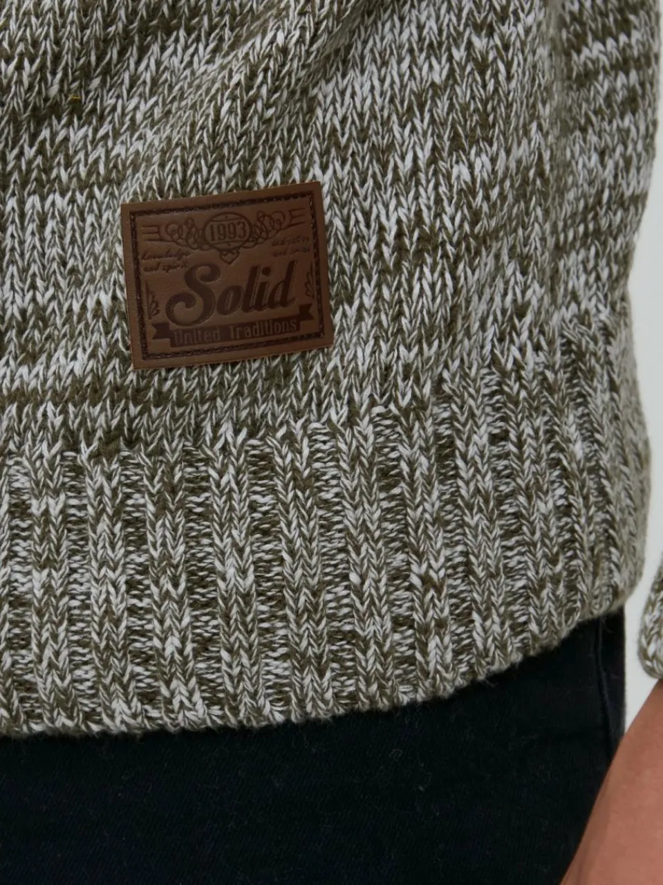 Solid Pullover & Strickjacken<Herren Troyer - SDPhilostrate grün meliert