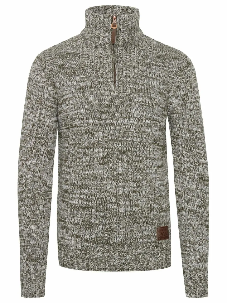 Solid Pullover & Strickjacken<Herren Troyer - SDPhilostrate grün meliert