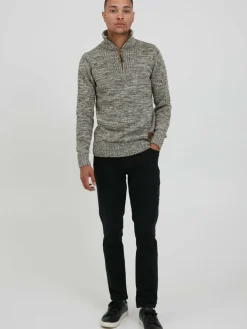 Solid Pullover & Strickjacken<Herren Troyer - SDPhilostrate grün meliert