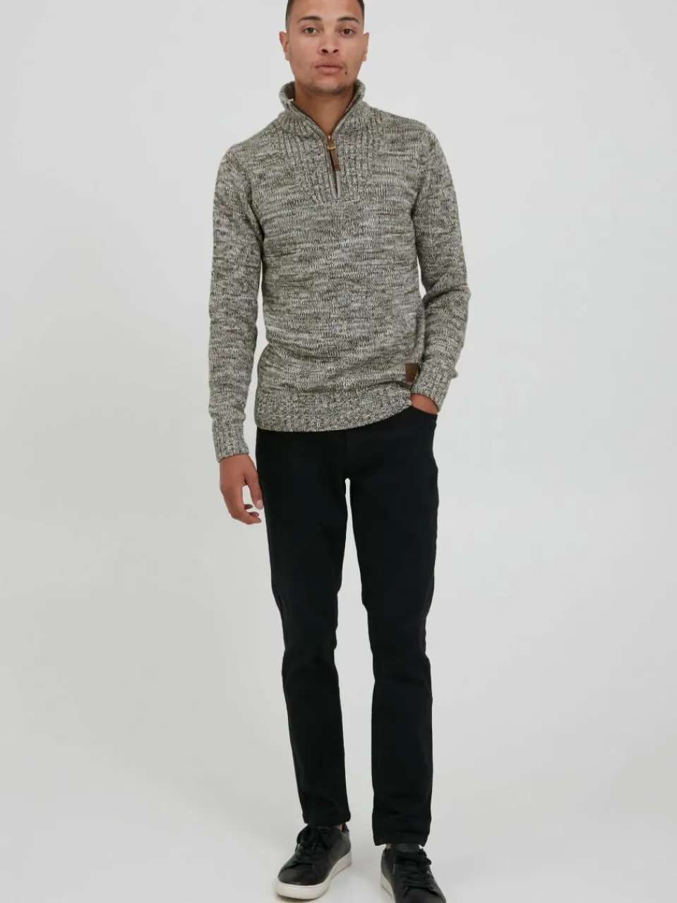 Solid Pullover & Strickjacken<Herren Troyer - SDPhilostrate grün meliert