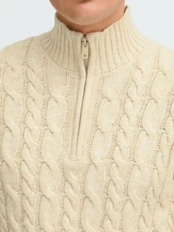 Solid Pullover & Strickjacken<Herren Troyer - SDRICHART beige meliert