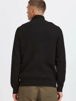 Solid Pullover & Strickjacken<Herren Troyer - SDRIVER HALFZIP schwarz uni