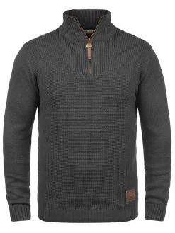 Solid Pullover & Strickjacken<Herren Troyer - SDTommy grau uni