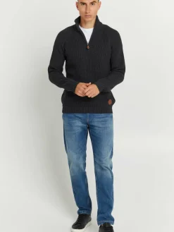 Solid Pullover & Strickjacken<Herren Troyer - SDXenox anthrazit uni