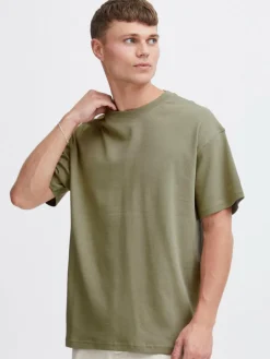 Solid Shirts<Herren T-Shirt grün uni