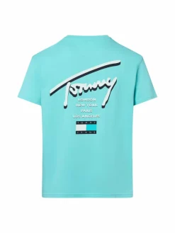 Tommy Jeans Shirts<Herren T-Shirt aqua bedruckt