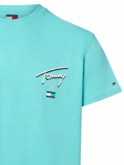 Tommy Jeans Shirts<Herren T-Shirt aqua bedruckt
