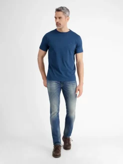 LERROS Shirts<Herren T-Shirt blau uni