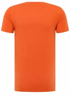 Mustang Shirts<Herren T-Shirt orange uni