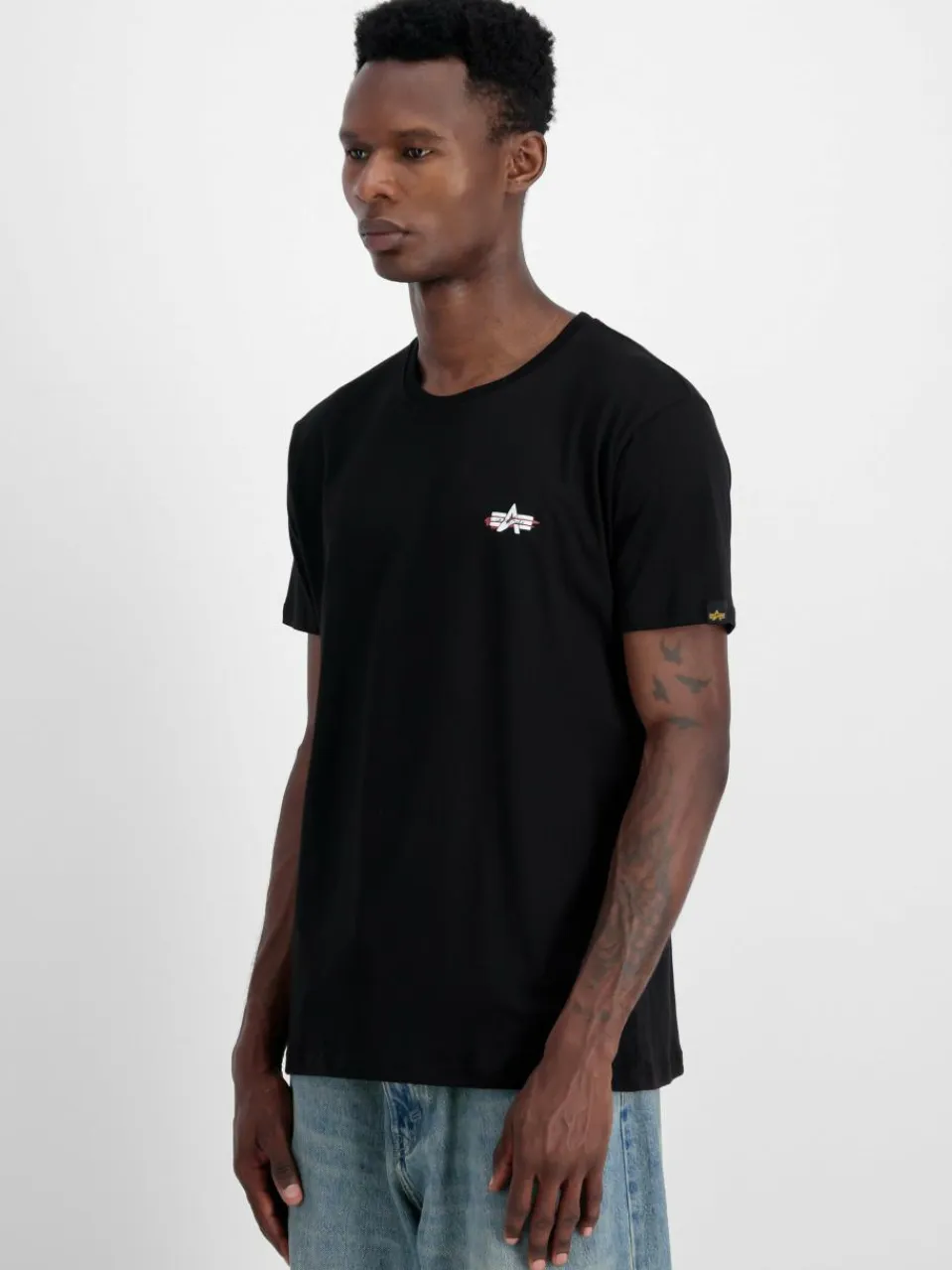 Alpha Industries Shirts<Herren T-Shirt schwarz uni