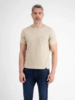 LERROS Shirts<Herren T-Shirt beige uni