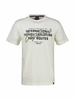 LERROS Shirts<Herren T-Shirt weiß uni