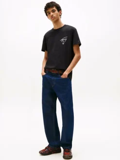 Tommy Jeans Shirts<Herren T-Shirt schwarz bedruckt