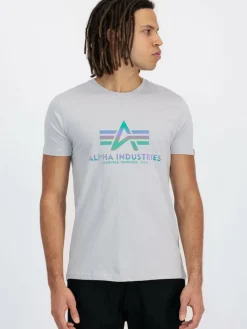 Alpha Industries Shirts<Herren T-Shirt blau bedruckt