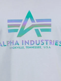 Alpha Industries Shirts<Herren T-Shirt blau bedruckt