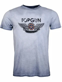 Topgun Shirts<Herren T-Shirt blau uni