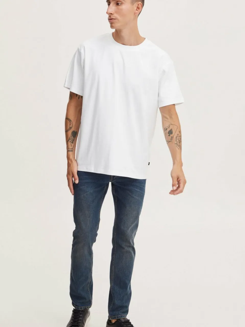 Solid Shirts<Herren T-Shirt weiß uni