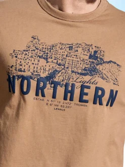 LERROS Shirts<Herren T-Shirt kastanie uni