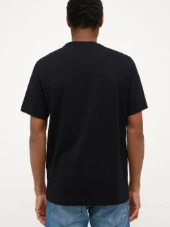 Mustang Shirts<Herren T-Shirt schwarz uni