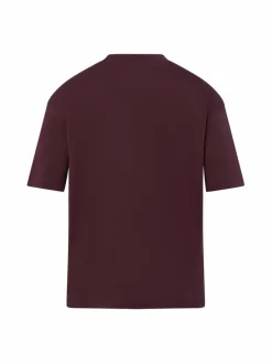 Nils Sundström Shirts<Herren T-Shirt bordeaux uni