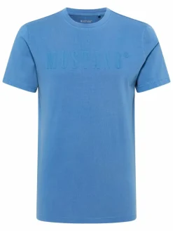 Mustang Shirts<Herren T-Shirt blau uni