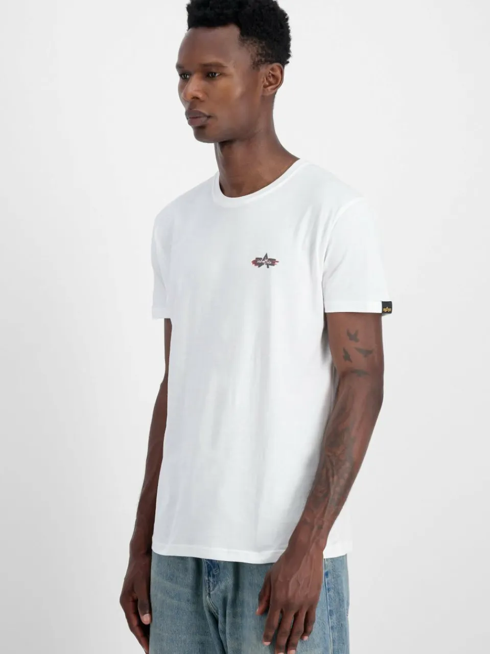Alpha Industries Shirts<Herren T-Shirt weiß uni