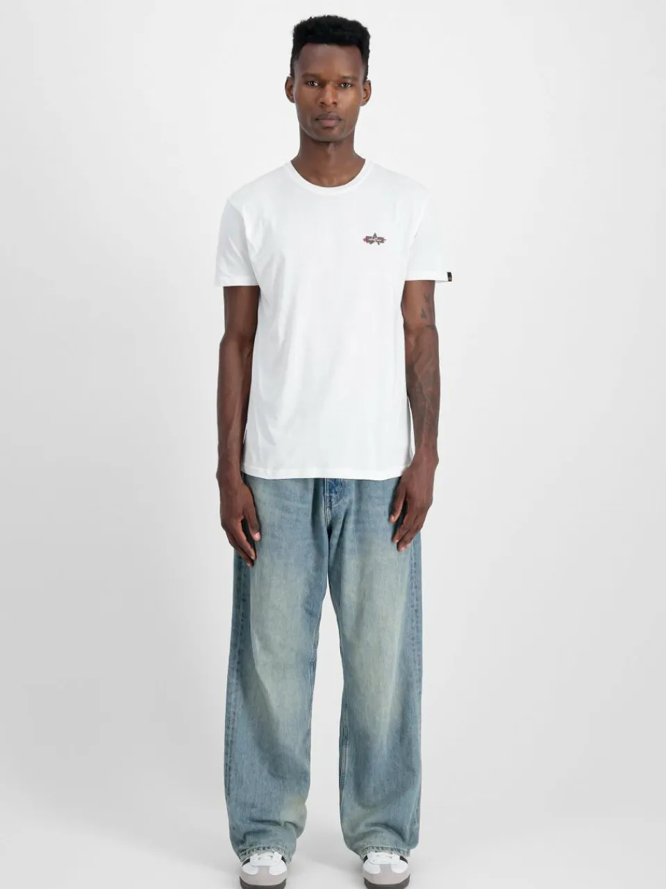 Alpha Industries Shirts<Herren T-Shirt weiß uni