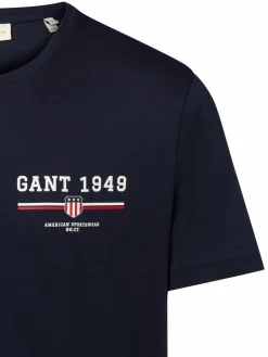 Gant Shirts<Herren T-Shirt marine uni