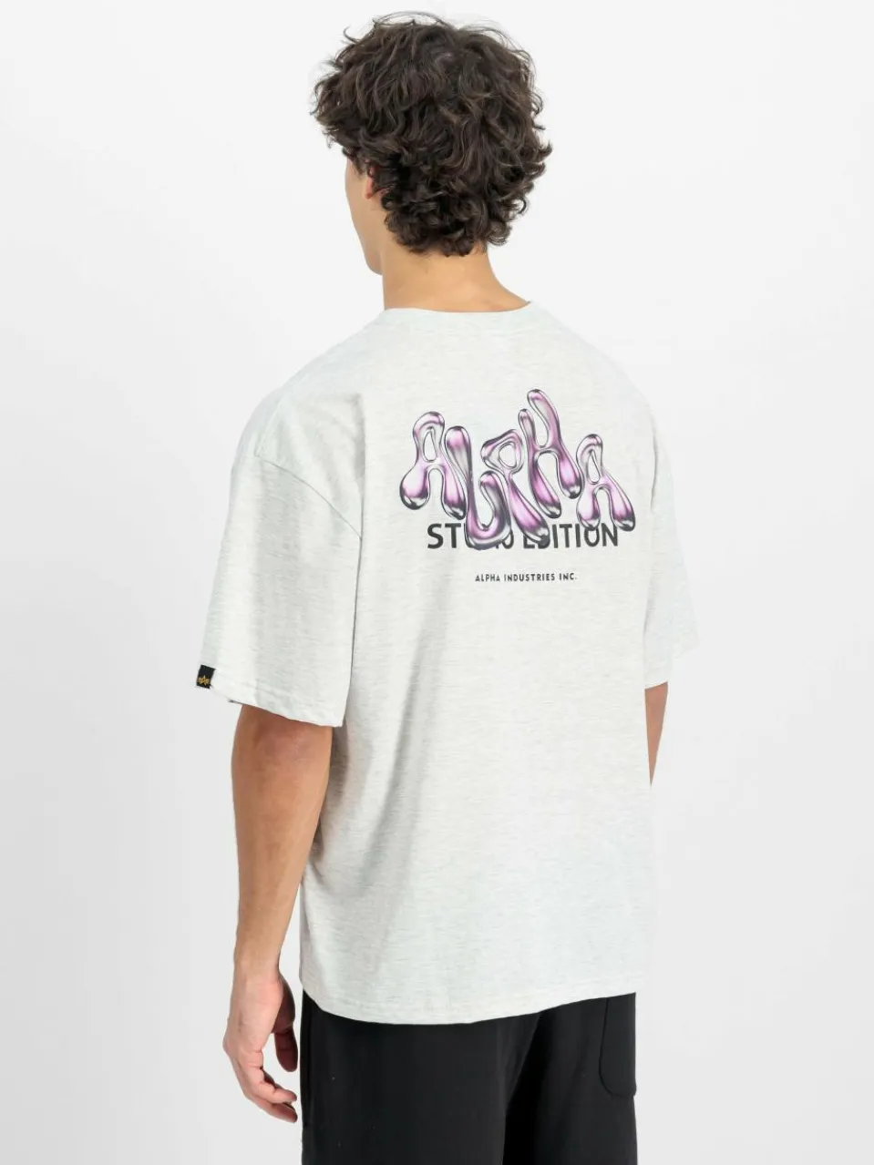 Alpha Industries Shirts<Herren T-Shirt grau bedruckt