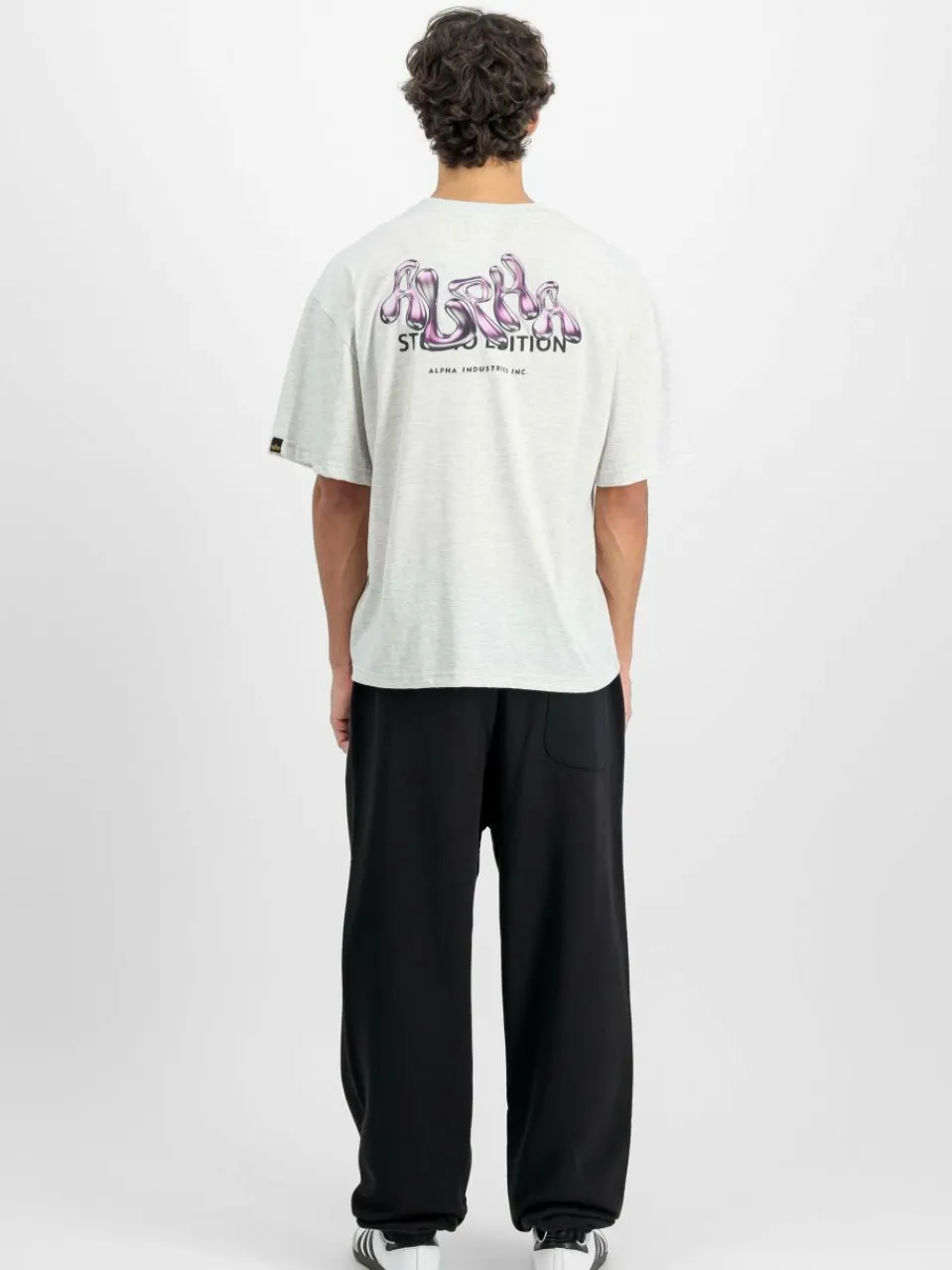 Alpha Industries Shirts<Herren T-Shirt grau bedruckt