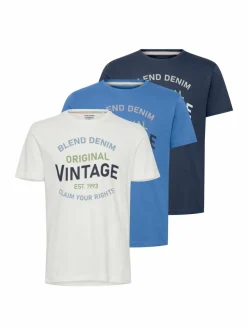 BLEND Shirts<Herren T-Shirt mehrfarbig gemustert