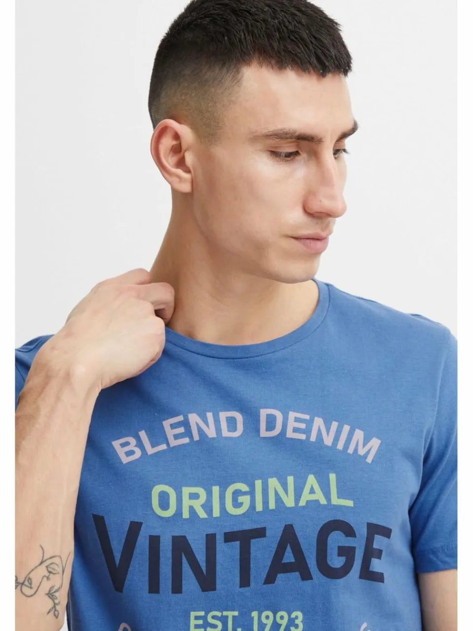 BLEND Shirts<Herren T-Shirt mehrfarbig gemustert