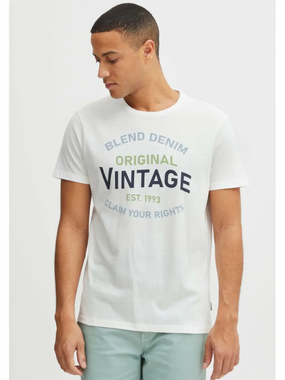 BLEND Shirts<Herren T-Shirt mehrfarbig gemustert