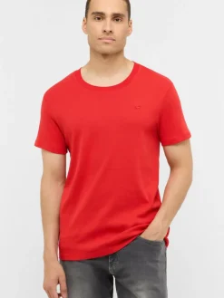 Mustang Shirts<Herren T-Shirt rot uni