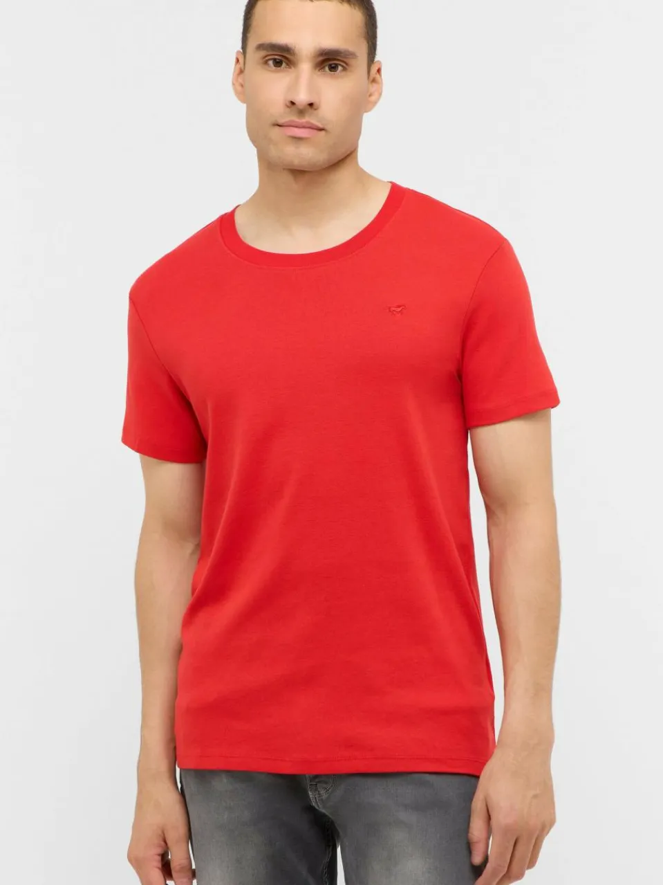 Mustang Shirts<Herren T-Shirt rot uni