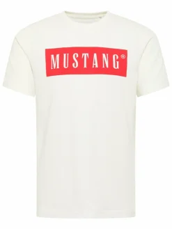 Mustang Shirts<Herren T-Shirt weiß uni