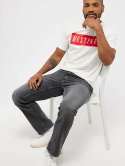 Mustang Shirts<Herren T-Shirt weiß uni