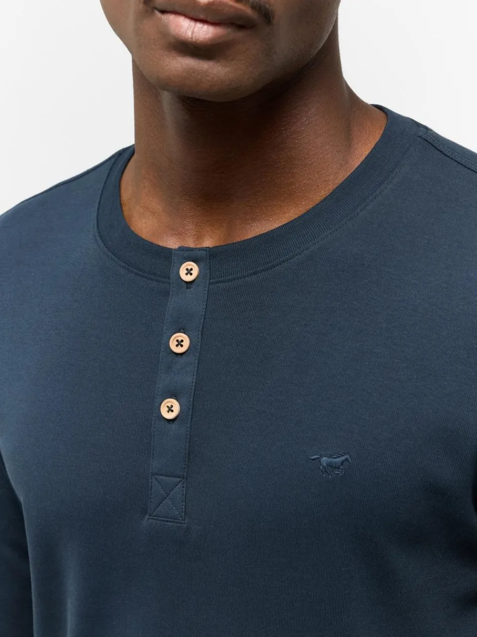 Mustang Shirts<Herren T-Shirt blau uni