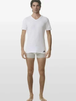 adidas Sportswear Shirts<Herren T-Shirt - Active Flex Cotton weiß uni