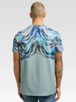 Carlo Colucci Shirts<Herren T-Shirt - Donquerque petrol bedruckt