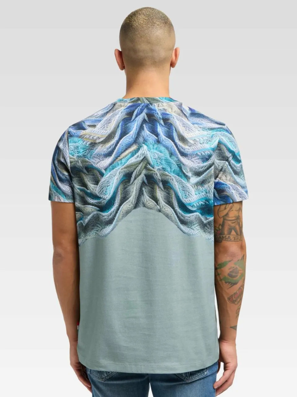 Carlo Colucci Shirts<Herren T-Shirt - Donquerque petrol bedruckt