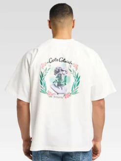 Carlo Colucci Shirts<Herren T-Shirt - Egger weiß gemustert