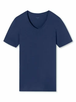 Schiesser Shirts<Herren T-Shirt - Premium Modal blau uni
