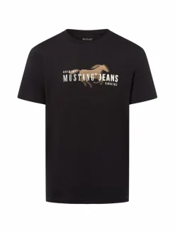 Mustang Shirts<Herren T-Shirt - Austin schwarz bedruckt
