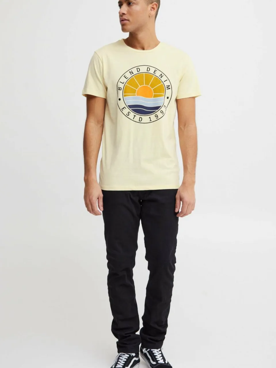 BLEND Shirts<Herren T-Shirt - BHBammer beige gemustert