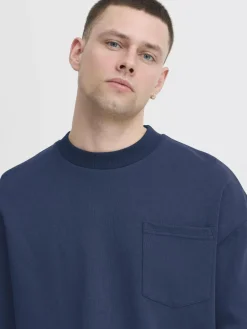 BLEND Shirts<Herren T-Shirt - BHBARTI blau uni