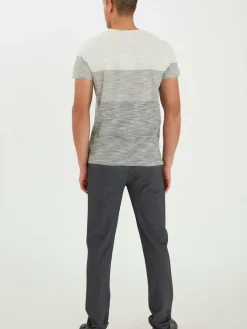 BLEND Shirts<Herren T-Shirt - BHJakob weiß gestreift