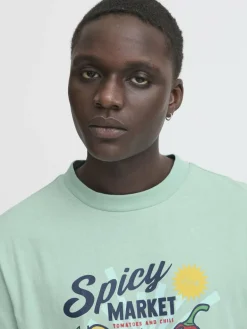 BLEND Shirts<Herren T-Shirt - BHJOK mint bedruckt