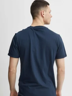 BLEND Shirts<Herren T-Shirt - BHNASIR blau uni