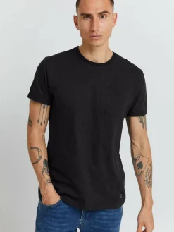 BLEND Shirts<Herren T-Shirt - BHNASIR schwarz uni